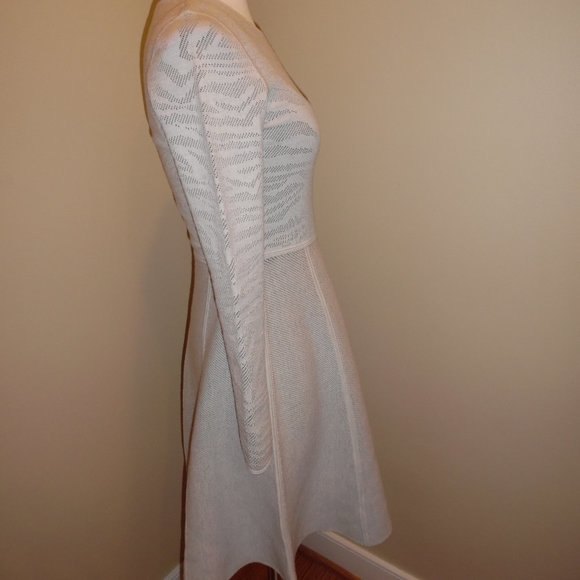 Hugo Boss Wool Knit Grey Flaiza Fit n Flare Dress - Picture 6 of 8